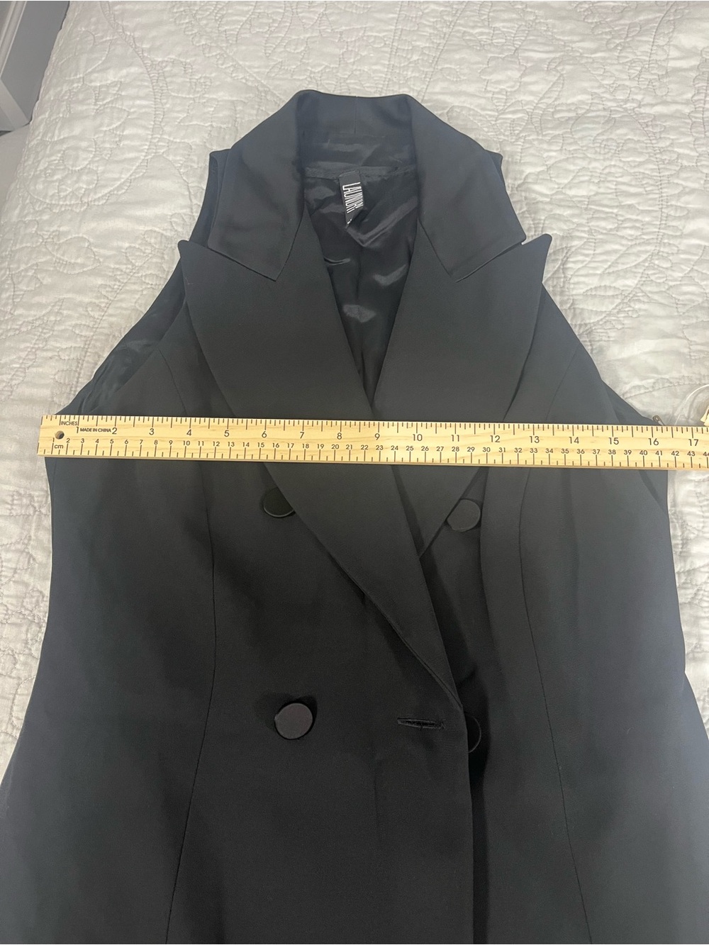 Laundry By Shelli Segal Black Double-Breasted Sleeveless Blazer Dress - Picture 6 of 11